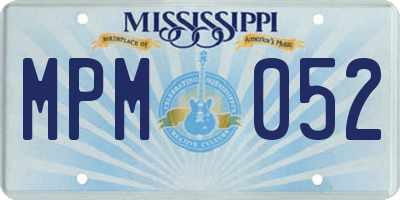MS license plate MPM052