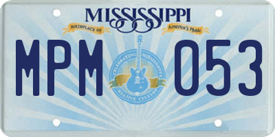 MS license plate MPM053