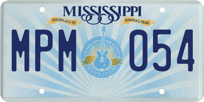 MS license plate MPM054