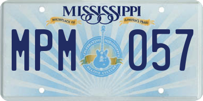 MS license plate MPM057
