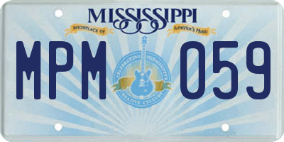 MS license plate MPM059