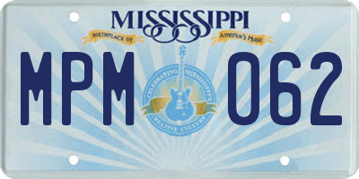 MS license plate MPM062