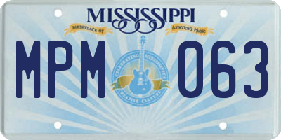 MS license plate MPM063
