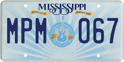 MS license plate MPM067