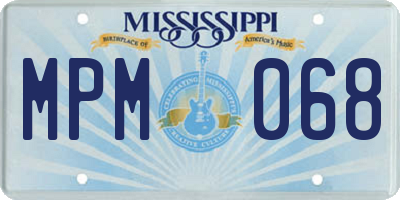 MS license plate MPM068
