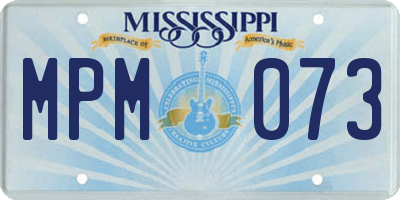 MS license plate MPM073