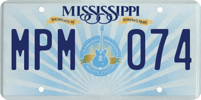 MS license plate MPM074