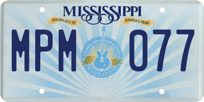 MS license plate MPM077