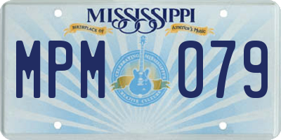 MS license plate MPM079