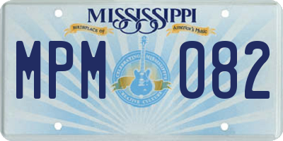 MS license plate MPM082