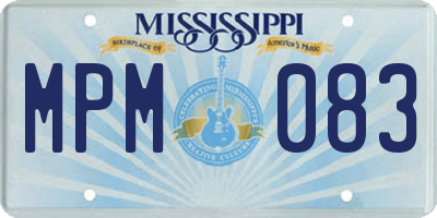 MS license plate MPM083