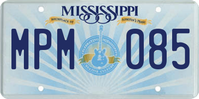 MS license plate MPM085