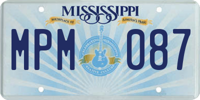 MS license plate MPM087