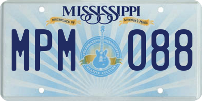 MS license plate MPM088