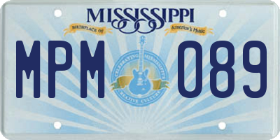 MS license plate MPM089