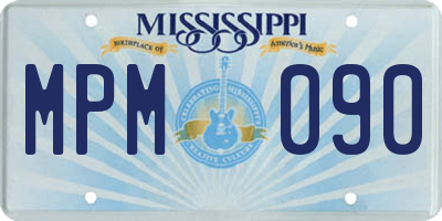 MS license plate MPM090