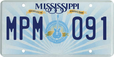 MS license plate MPM091
