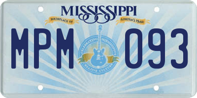 MS license plate MPM093