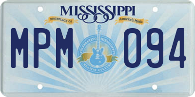 MS license plate MPM094