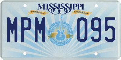 MS license plate MPM095