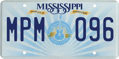 MS license plate MPM096