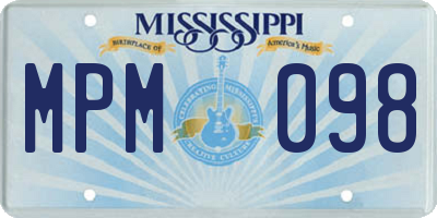 MS license plate MPM098