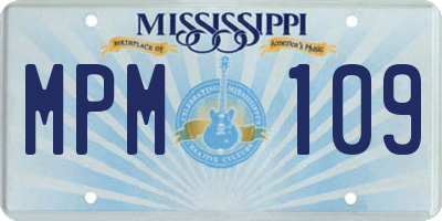 MS license plate MPM109