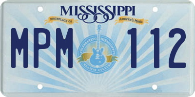 MS license plate MPM112