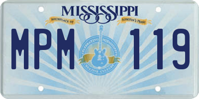 MS license plate MPM119