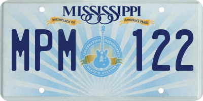MS license plate MPM122