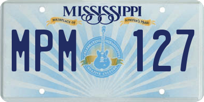 MS license plate MPM127