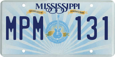 MS license plate MPM131