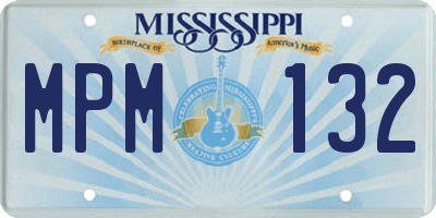MS license plate MPM132