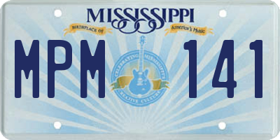 MS license plate MPM141