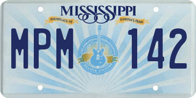 MS license plate MPM142