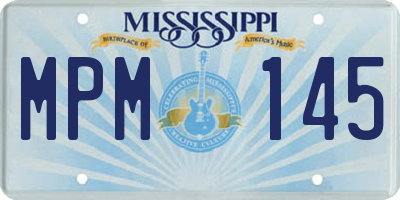 MS license plate MPM145