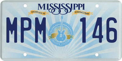 MS license plate MPM146