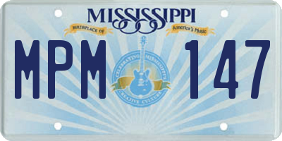 MS license plate MPM147