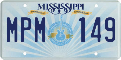 MS license plate MPM149