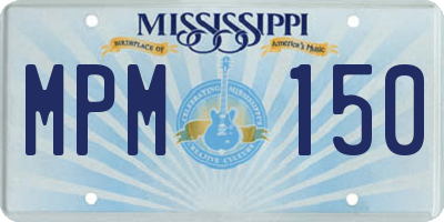 MS license plate MPM150