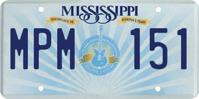 MS license plate MPM151