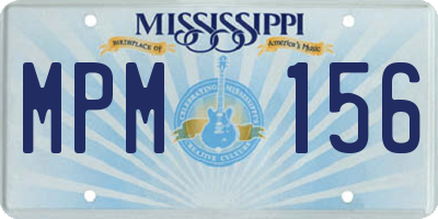 MS license plate MPM156