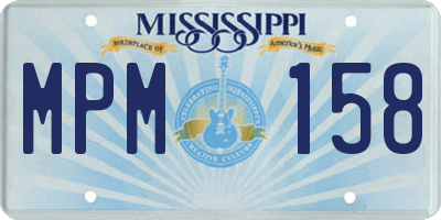 MS license plate MPM158