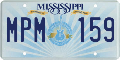 MS license plate MPM159