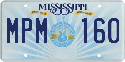 MS license plate MPM160