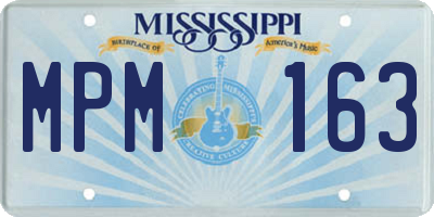 MS license plate MPM163