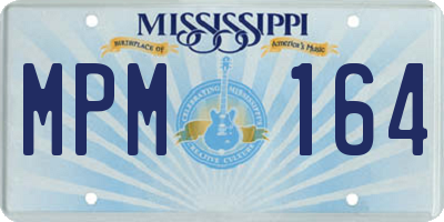 MS license plate MPM164