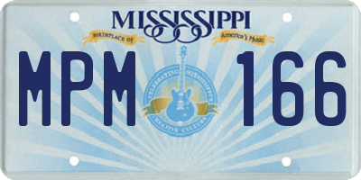 MS license plate MPM166