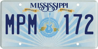 MS license plate MPM172