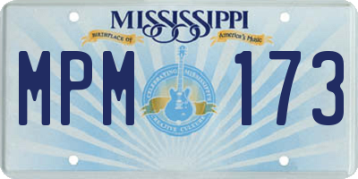 MS license plate MPM173